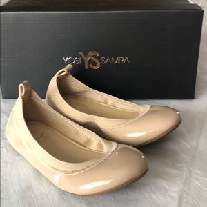 Girls patent leather flats, size 11, blush